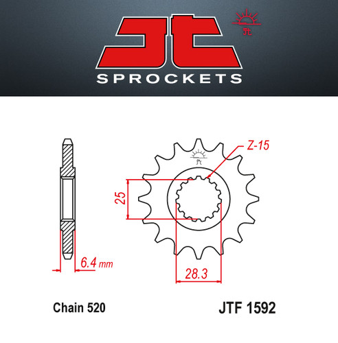 Steel sprocket 1592 teeth - jt,