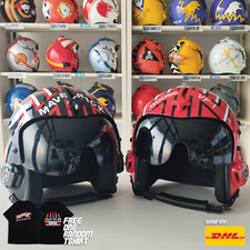 TOP GUN MAVERICK+GOOSE HGU-33 FLIGHT HELMET MOVIE PROP PILOT AVIATOR USN+T-SHIRT