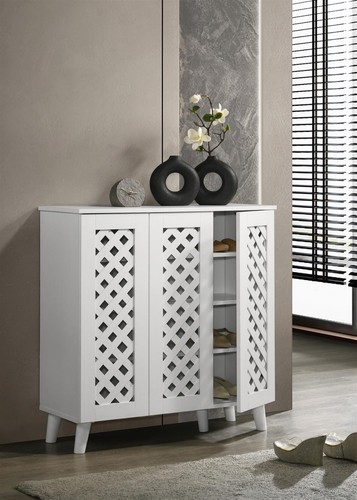 Shoe cabinet white - 3, tall