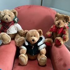 3 Harrods Christmas Bears Perfect all with tags 2007, 2008 and 2009