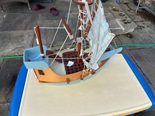 Wooden Pirate Ship Educational Toy WITH FIGURES . ( Not Suitable On Water)