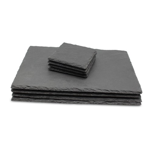 Slate place mats coasters - slate,