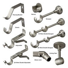 Satin Chrome Curtain Pole Rod