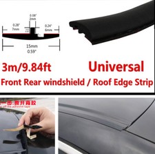 10ft/9M Black DIY T-Type Rubber Seal Car Windshield Edge Protector Sealing Strip