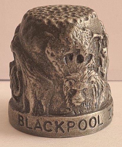 Thimble pewter blackpool zoo - thimble,
