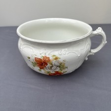 Pretty Printed/ Hand Painted Chamber Pot.  
