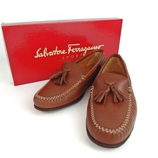 Authentic Salvatore Ferragamo ST 02190 1C 6 SPORT Loafers 6C shoes leather[Used]
