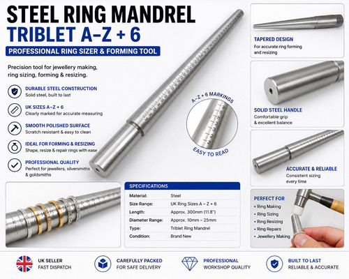 Steel ring mandrel triblet - mandrel,