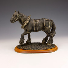 Vintage Leonardo - Cold Cast Bronze Heavy Horse Figure - Bronzed Resin