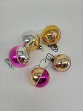 Vintage Christmas Baubles X 5