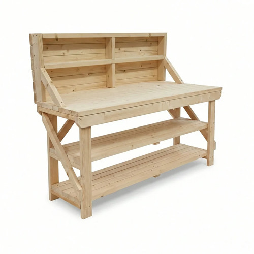 Industrial wooden workbench - industrial,
