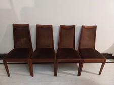 Mid century teak G Plan dining chairs set of 4 designed by Lesley Dandy 1960s