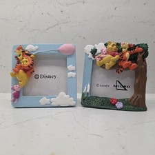 2 x 3.5" Disney Micro 3D Photo Frames Winnie The Pooh Tigger Piglet - Used 1990s