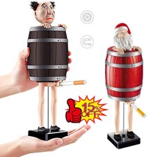 Funny Wooden Barrel Cigarette Dispenser Up Holder Prank Toy Smokingღ