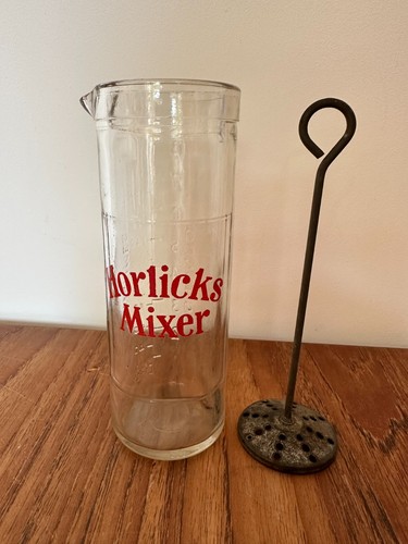 Vintage horlicks mixer glass - vintage,