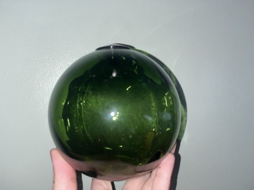 Vintage green glass fishing - green,