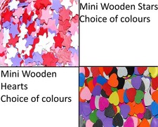 12mm Small Wooden Coloured