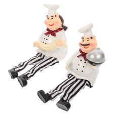  Fat Chef Kitchen Decor for Home Decorations Resin Statue Ornaments