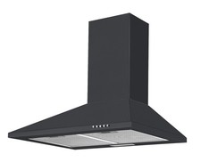 Cookology CCHIM60BK 60cm Black Chimney Cooker Hood Extractor Fan with LED Light