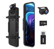 ThiEYE 2.5k Ultra HD Mirror Dashcam with 170° Wide Angle Night Vision, 10" IPS