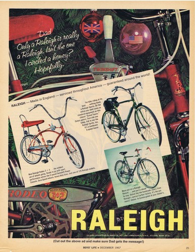 1967 raleigh bicycles - bicycles, rodeo