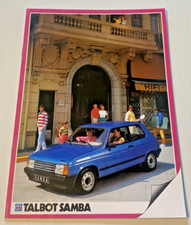 TALBOT SAMBA Sales Brochure - 1983 - Nice Condition.