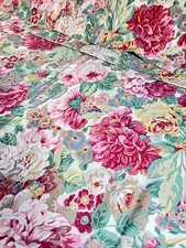 Vintage Sanderson Floral Single Duvet Covet And Pillowcase