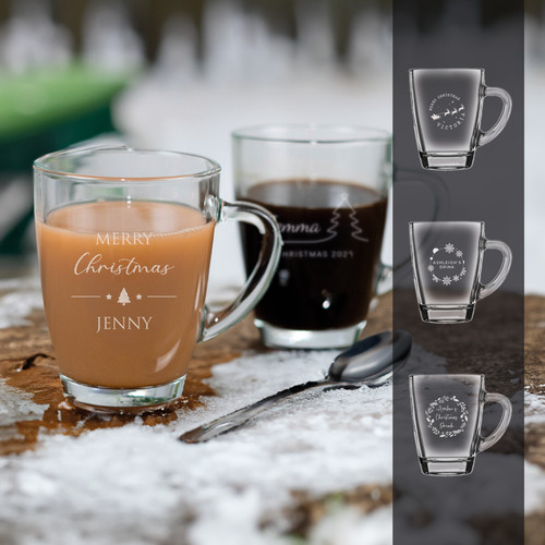 Personalised christmas glass - christmas,