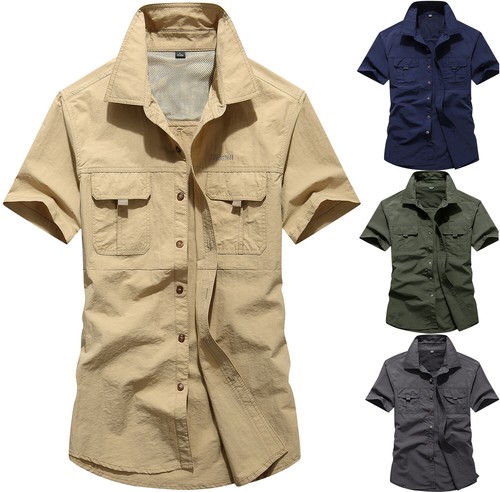 Mens military short sleeve - military,
