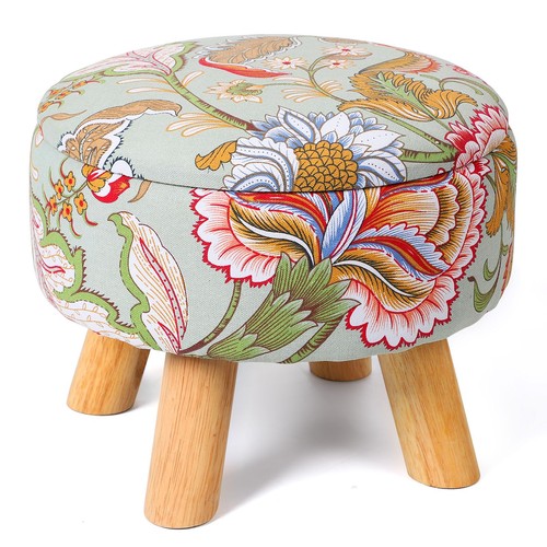 Round storage ottoman with - storage,