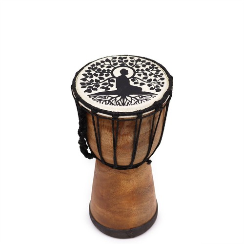 Buddha design djembe drum 25cm - buddha,