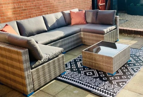 Rattan sofa set outdoor - set,