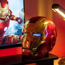 New Version AUTOKING Iron Man Helmet MK5 Mask Voice-control Open-close Light-up