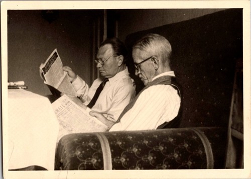 Old photo men - men, sofa