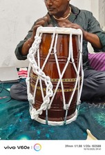 Handmade 17-Inches Bolt Tuned Teak wood Dholak Drum | Dhol Instrument | Dholki