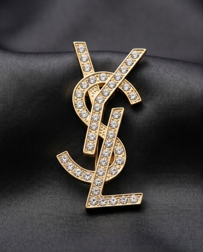 Auth ysl brooch logo gold - auth,