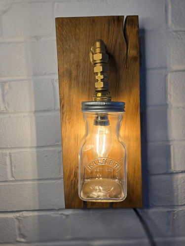 Mason jar wall lamp - jar,