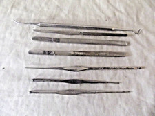 7 Vintage Crochet Hooks 2 “Evelyne” Winifred Patent 5091/1911 + 5 Others