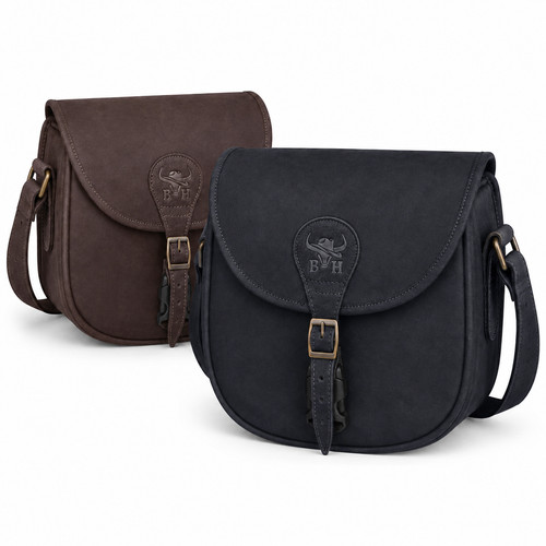 Leather cartridge bag - leather,