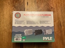Pyle Outdoor Marine Speakers  200W Waterproof 3-Way Wall-Mounted Pair 9cm Black
