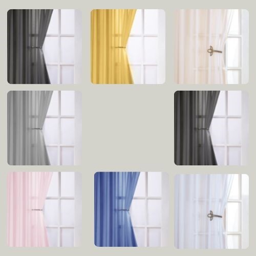 Plain voile curtain panel net - voile,