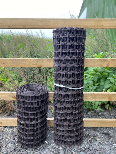 Plastic fence brown green - brown, or
