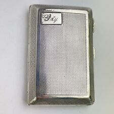 Antique Solid Silver Cigarette Case S Blanckensee & Son 1928 8cm 67g “Gay”