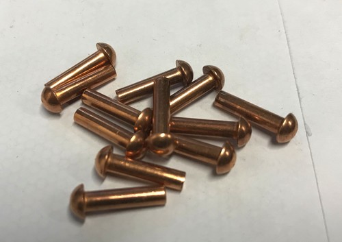 Dia copper rivets 1 - dia,