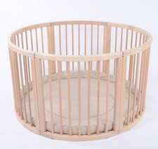 Round Wooden Baby Playpen