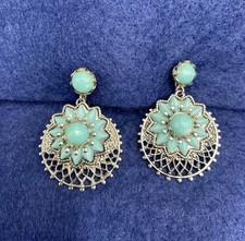 Silver Tone And Turquoise