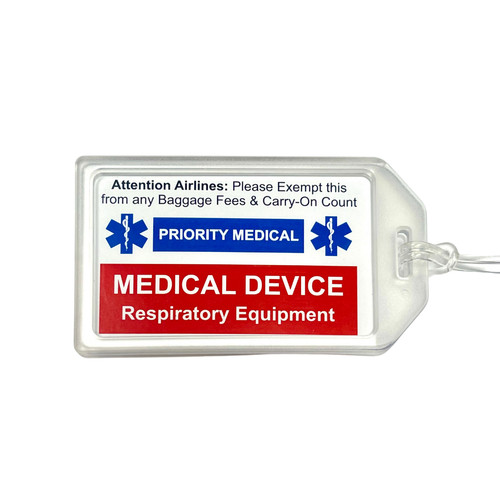 Medical device luggage tag - luggage,