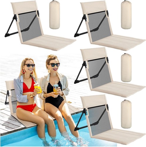 Pcs foldable poolside chairs - 4,