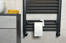 White Toilet Roll Holder for Heated Towel Radiator – No Drilling, Easy Clip-On