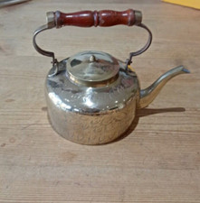 Engraved brass teapot tea pot